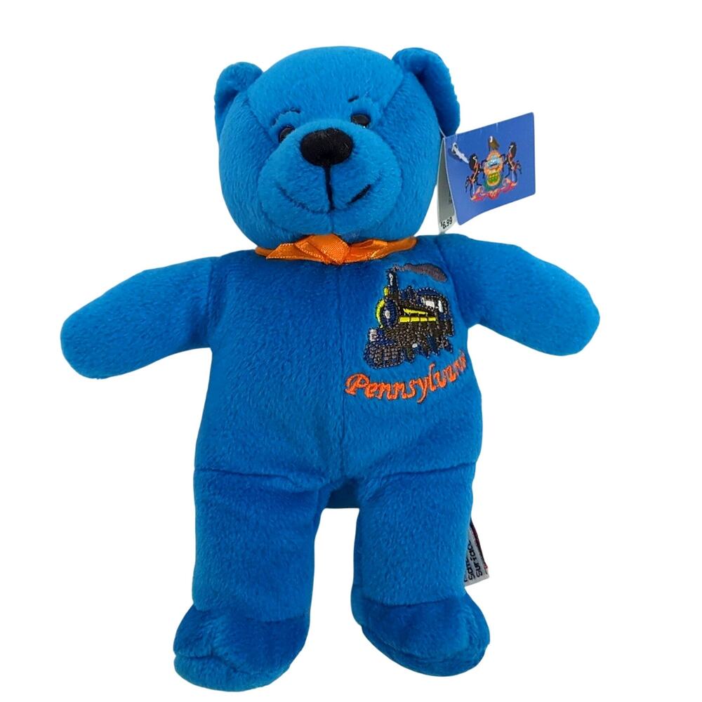 Symbolz Pennsylvania Teddy Bear Blue 8" Plush Toy NEW with Tags NWT